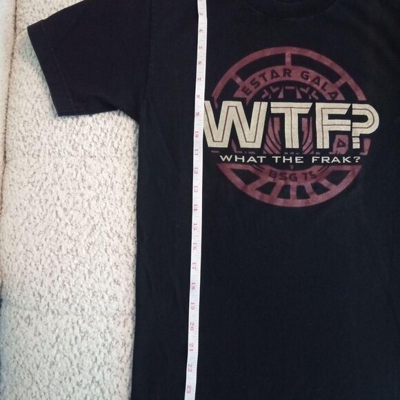 Battlestar Galactica "What The Frak? (WTF?)" Tshirt - Picture 6 of 7